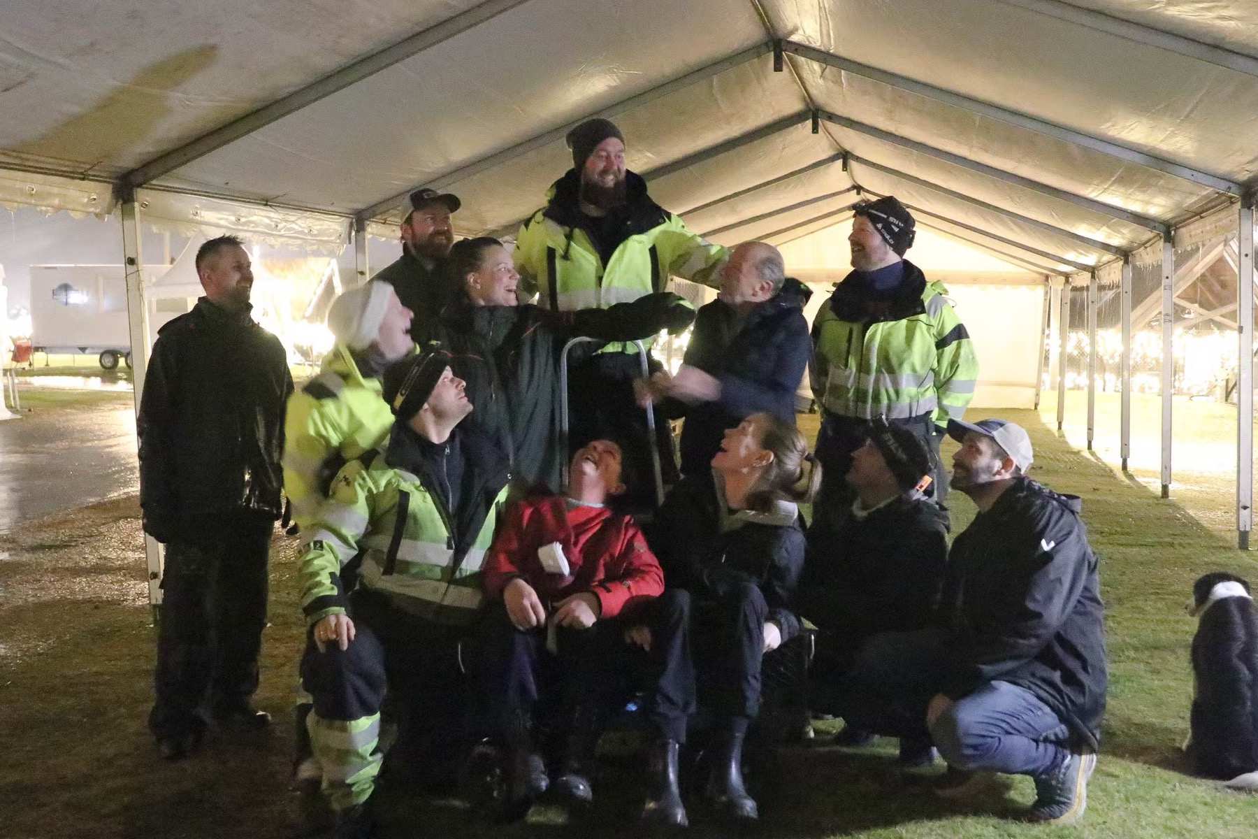 Julelys og område